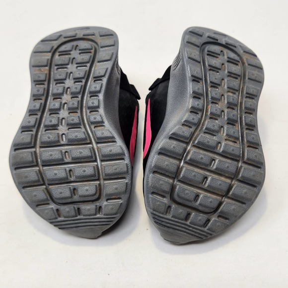 Nike Toddler Reposto TD Sneakers Atheltic Shoes 3C Black Fuchsia Glow Slip On - Picture 7 of 7